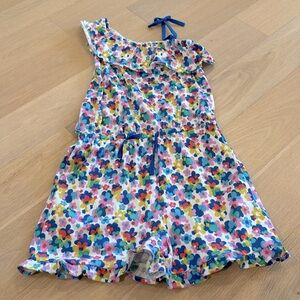 Mini Boden floral multicolor romper. Size 11-12 year old.